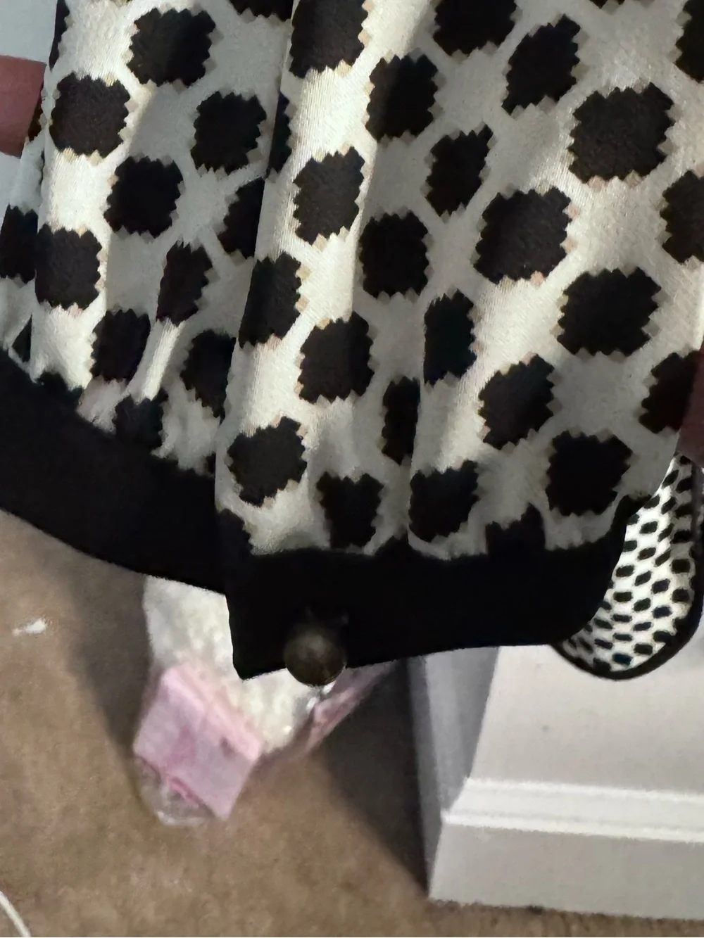 Banana Republic Black White Geometric Belted Dress Size 10